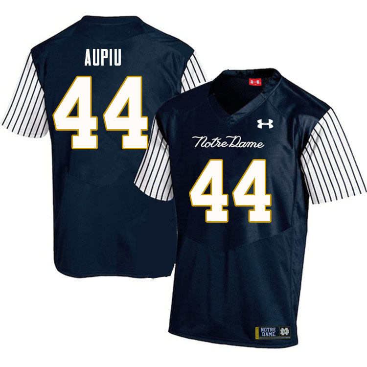 Men's NCAA Notre Dame Fighting Irish #44 Devin Aupiu Stitched College Under Armour Authentic Navy Alternate Football Jersey EZ10D37EC